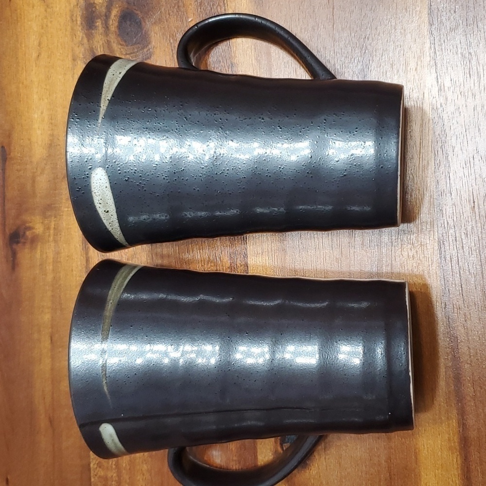 Celestial Coffee Mugs Joseph Abboud Brown 4 Pieces Tall GUC